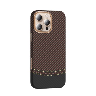 Apple iPhone 16 Pro Max Case Magsafe Charging Feature Carbon Fiber Look Zore Gros Cover - 17
