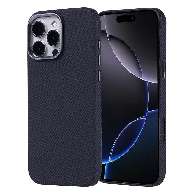 Apple iPhone 16 Pro Max Case Magsafe Charging Feature Carbon Fiber Look Zore Nekst Cover - 1