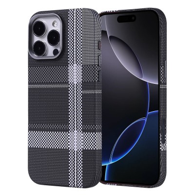 Apple iPhone 16 Pro Max Case Magsafe Charging Feature Carbon Fiber Look Zore Nekst Cover - 5