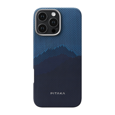Apple iPhone 16 Pro Max Case Magsafe Charging Feature Lumintex Technology Phosphorescent Aramid Fiber Pitaka Tactile Woven Starpeak Series Over The Horizon Cover - Pitaka