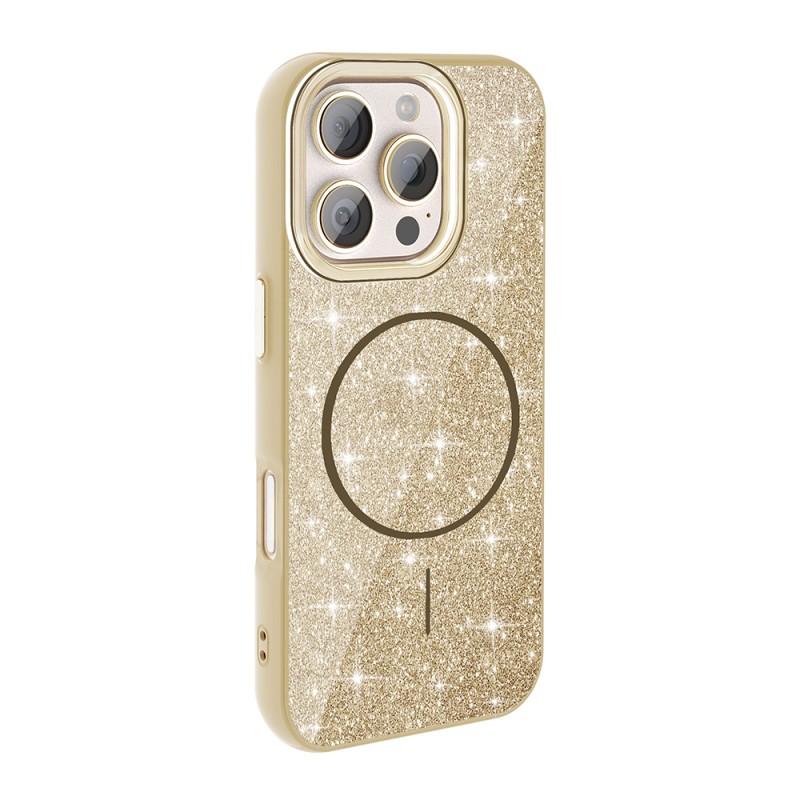 Apple iPhone 16 Pro Max Case Magsafe Charging Feature Shining Glitter Zore Okso Cover - 3