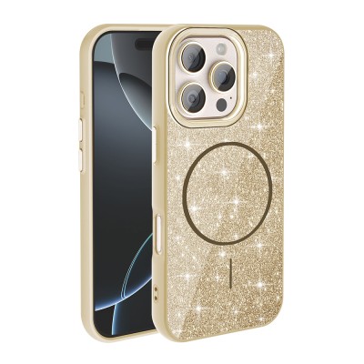 Apple iPhone 16 Pro Max Case Magsafe Charging Feature Shining Glitter Zore Okso Cover - 2