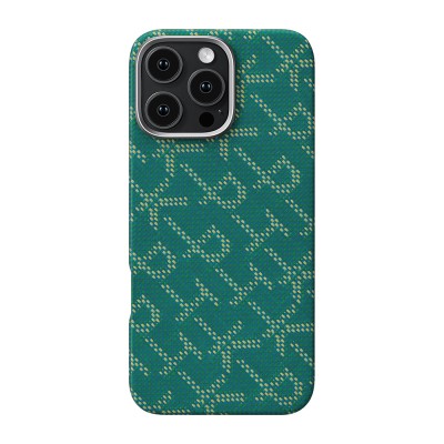 Apple iPhone 16 Pro Max Case MagSafe Charging Featured Aramid Fiber Pitaka Tactile Woven Monogram Series Cover - 2