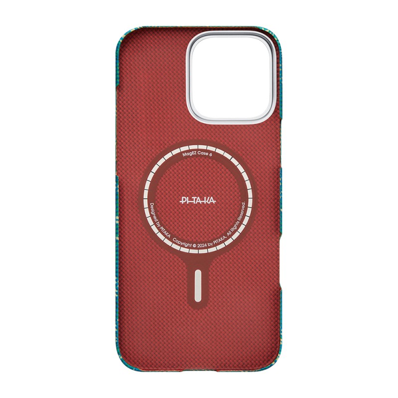Apple iPhone 16 Pro Max Case MagSafe Charging Featured Aramid Fiber Pitaka Tactile Woven Monogram Series Cover - 8