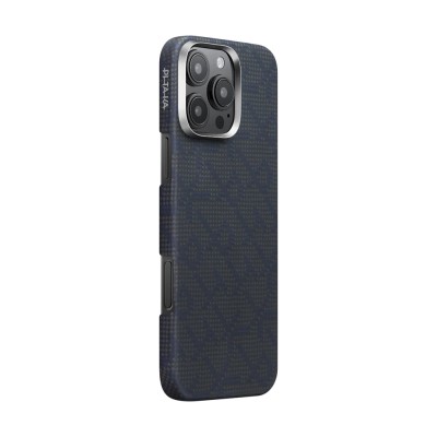 Apple iPhone 16 Pro Max Case MagSafe Charging Featured Aramid Fiber Pitaka Tactile Woven Monogram Series Cover - 7