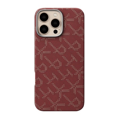Apple iPhone 16 Pro Max Case MagSafe Charging Featured Aramid Fiber Pitaka Tactile Woven Monogram Series Cover - 10