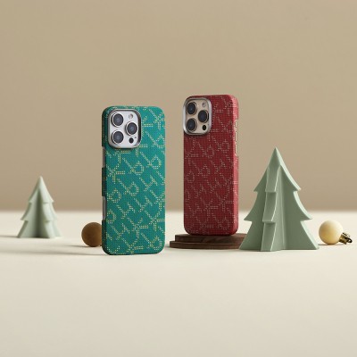 Apple iPhone 16 Pro Max Case MagSafe Charging Featured Aramid Fiber Pitaka Tactile Woven Monogram Series Cover - 15
