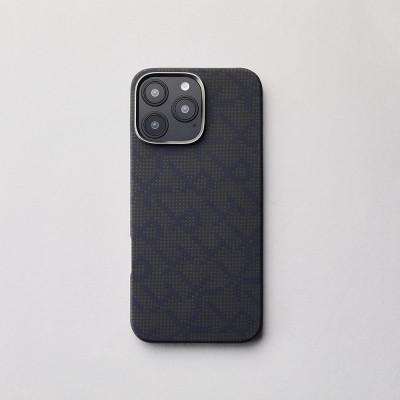 Apple iPhone 16 Pro Max Case MagSafe Charging Featured Aramid Fiber Pitaka Tactile Woven Monogram Series Cover - 17
