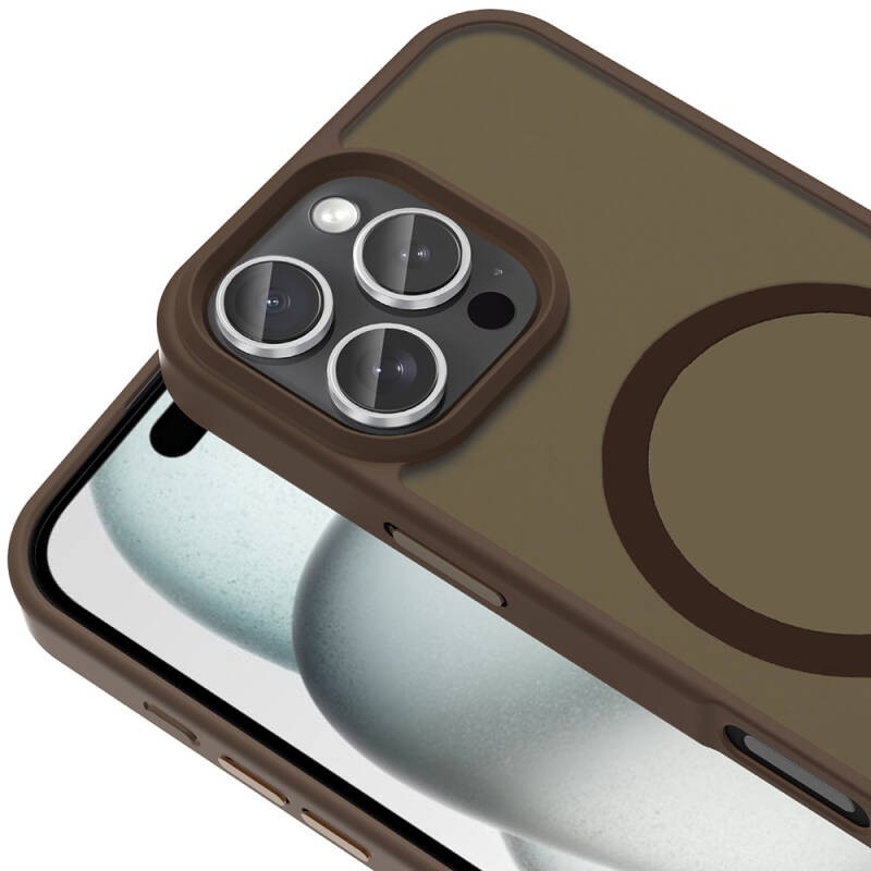 Apple iPhone 16 Pro Max Case Magsafe Charging Featured Matte Back Surface Zore Sio Cover - 16