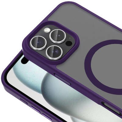 Apple iPhone 16 Pro Max Case Magsafe Charging Featured Matte Back Surface Zore Sio Cover - 15