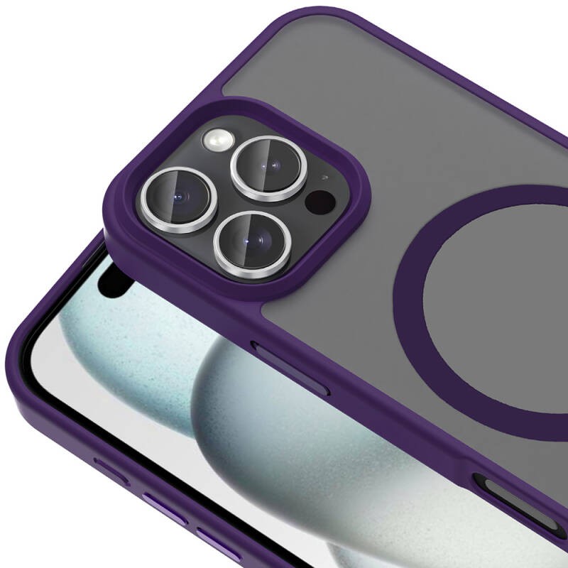 Apple iPhone 16 Pro Max Case Magsafe Charging Featured Matte Back Surface Zore Sio Cover - 15
