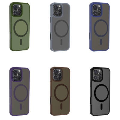 Apple iPhone 16 Pro Max Case Magsafe Charging Featured Matte Back Surface Zore Sio Cover - 11