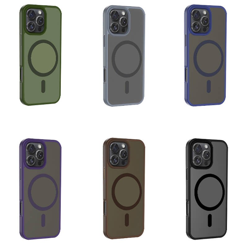Apple iPhone 16 Pro Max Case Magsafe Charging Featured Matte Back Surface Zore Sio Cover - 11