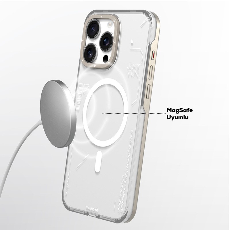 Apple iPhone 16 Pro Max Case Magsafe Charging Featured Removable Back Surface Youngkit Mecha Cover - 15