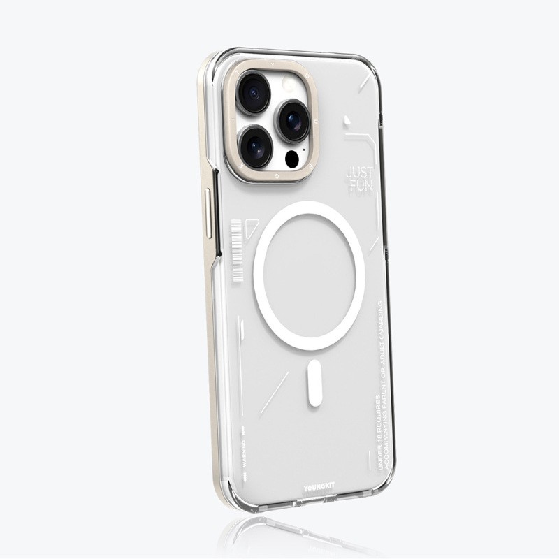 Apple iPhone 16 Pro Max Case Magsafe Charging Featured Removable Back Surface Youngkit Mecha Cover - 17