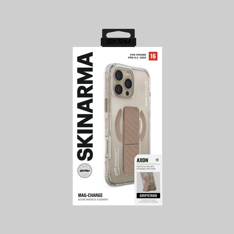 Apple iPhone 16 Pro Max Case Magsafe Charging Featured Technology Patterned Stand Skinarma Axon Cover - 15