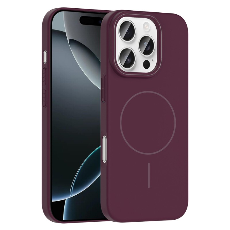 Apple iPhone 16 Pro Max Case Magsafe Charging Featured Zore Ruby Hard Cover - 6