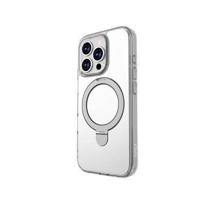 Apple iPhone 16 Pro Max Case Magsafe Charging Raptic Air Stand Series Mirrored Back Surface Stand Cover - 6