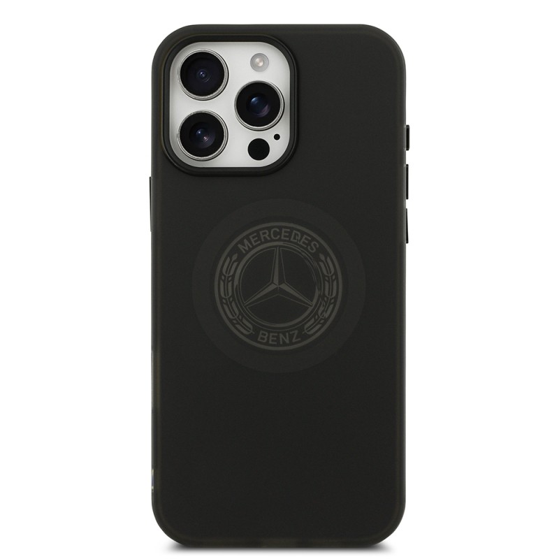 Apple iPhone 16 Pro Max Case Mercedes Benz Original Licensed M-Safe Charging Feature Frosted PC Nostalgic Star Design Cover - 4