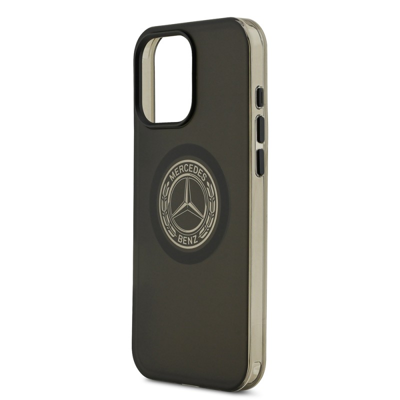 Apple iPhone 16 Pro Max Case Mercedes Benz Original Licensed M-Safe Charging Feature Frosted PC Nostalgic Star Design Cover - 7
