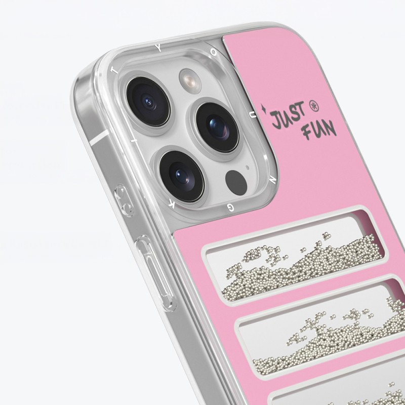 Apple iPhone 16 Pro Max Case Mirrored and Beaded Design Youngkit Jump Series Cover - 9