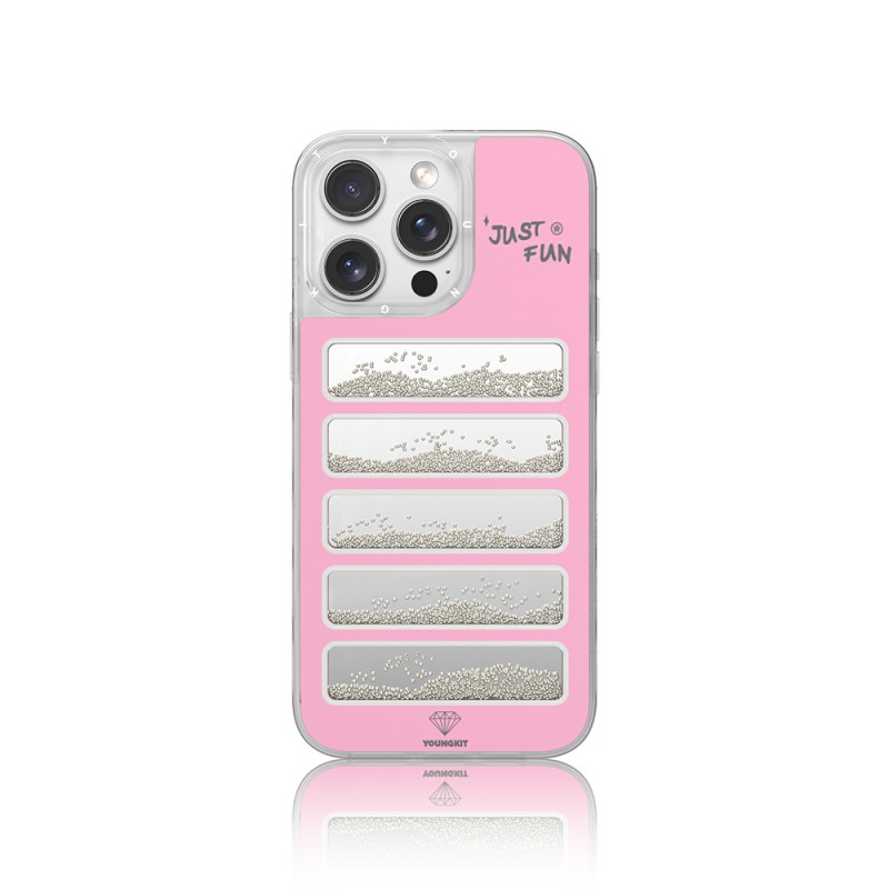 Apple iPhone 16 Pro Max Case Mirrored and Beaded Design Youngkit Jump Series Cover - 7