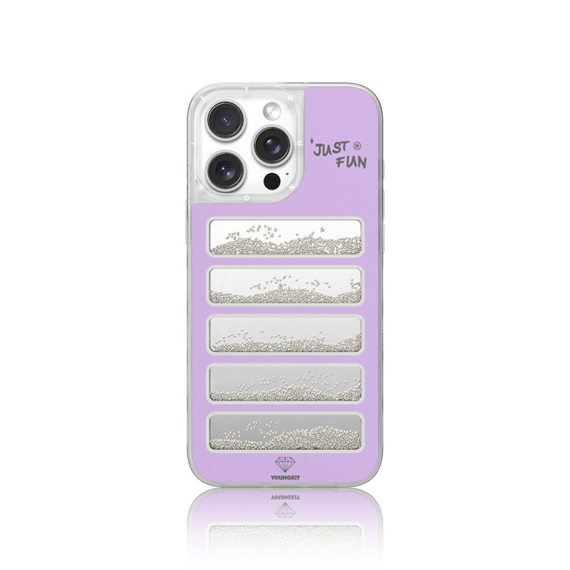 Apple iPhone 16 Pro Max Case Mirrored and Beaded Design Youngkit Jump Series Cover - 8