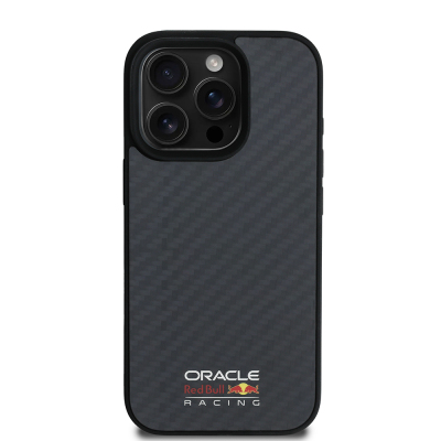Apple iPhone 16 Pro Max Case Redbull Original Licensed Magsafe Charged Carbon Fiber Design Shining Logo Cover - Redbull