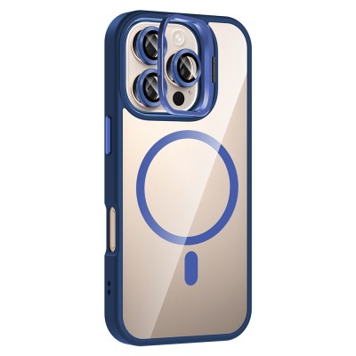 Apple iPhone 16 Pro Max Case Stand and Camera Lens Gift M-Safe Charging Feature Zore Etro Cover - 14
