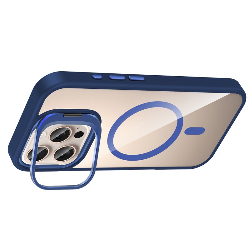 Apple iPhone 16 Pro Max Case Stand and Camera Lens Gift M-Safe Charging Feature Zore Etro Cover - 15
