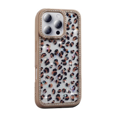 Apple iPhone 16 Pro Max Case Stone and Glitter Design Zore Azra Cover - 6