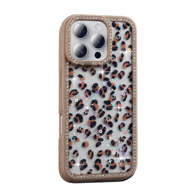 Apple iPhone 16 Pro Max Case Stone and Glitter Design Zore Azra Cover - 6