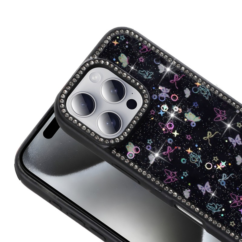 Apple iPhone 16 Pro Max Case Stone and Glitter Design Zore Azra Cover - 8