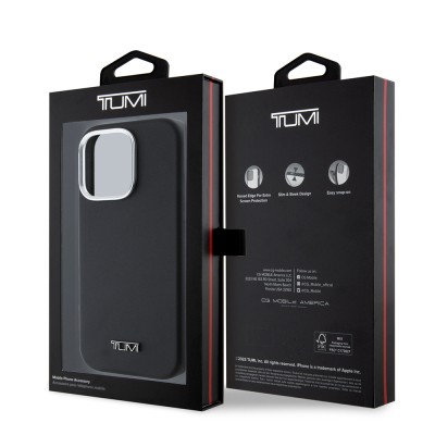 Apple iPhone 16 Pro Max Case TUMI Original Licensed Magsafe Charging Featured Metal Text Logo PU Leather Cover - 9