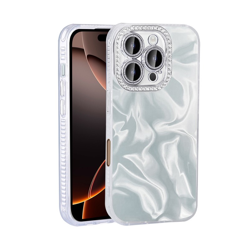 Apple iPhone 16 Pro Max Case with Airbag, Zore Esila Cover with Shiny Stone Detail Design - 2
