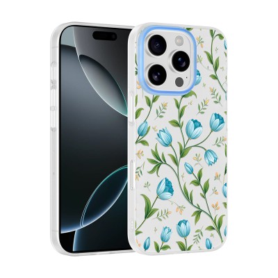 Apple iPhone 16 Pro Max Case with Camera Protector, Patterned Zore Clip Cover - 1