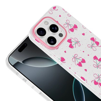 Apple iPhone 16 Pro Max Case with Camera Protector, Patterned Zore Clip Cover - 11