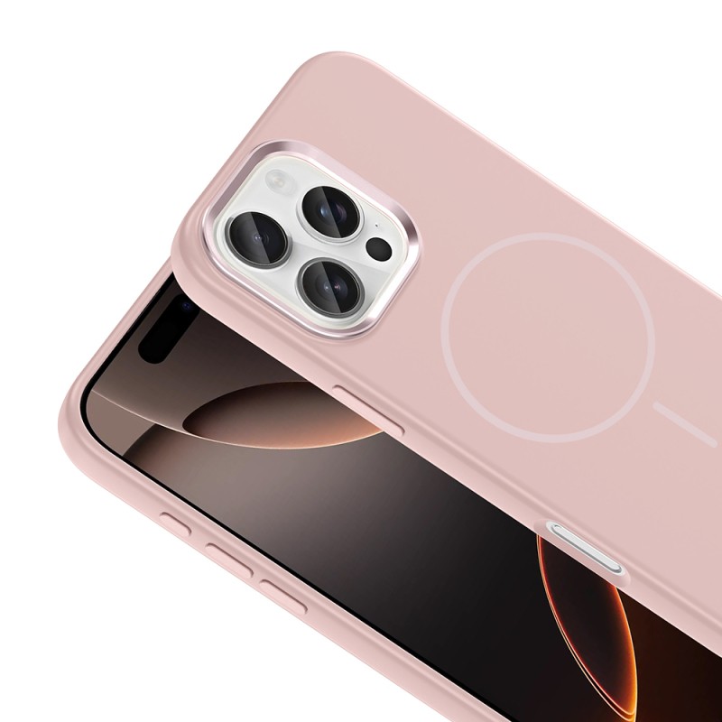 Apple iPhone 16 Pro Max Case with M-Safe Charging Feature, Metal Camera Frame, Zore Edi Silicone Cover - 10