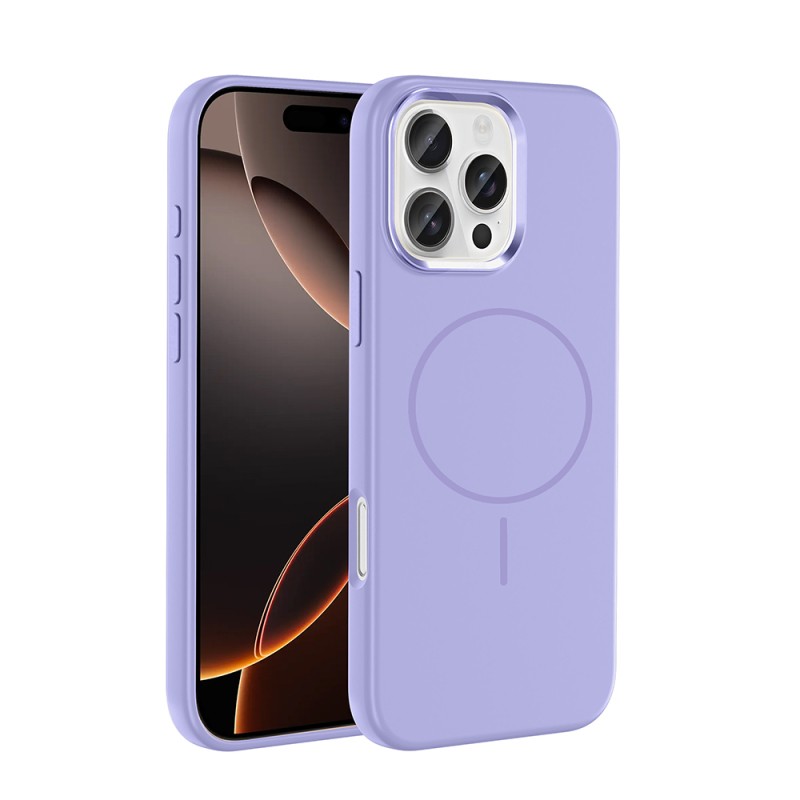 Apple iPhone 16 Pro Max Case with M-Safe Charging Feature, Metal Camera Frame, Zore Edi Silicone Cover - 8
