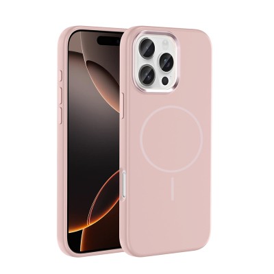 Apple iPhone 16 Pro Max Case with M-Safe Charging Feature, Metal Camera Frame, Zore Edi Silicone Cover - 7