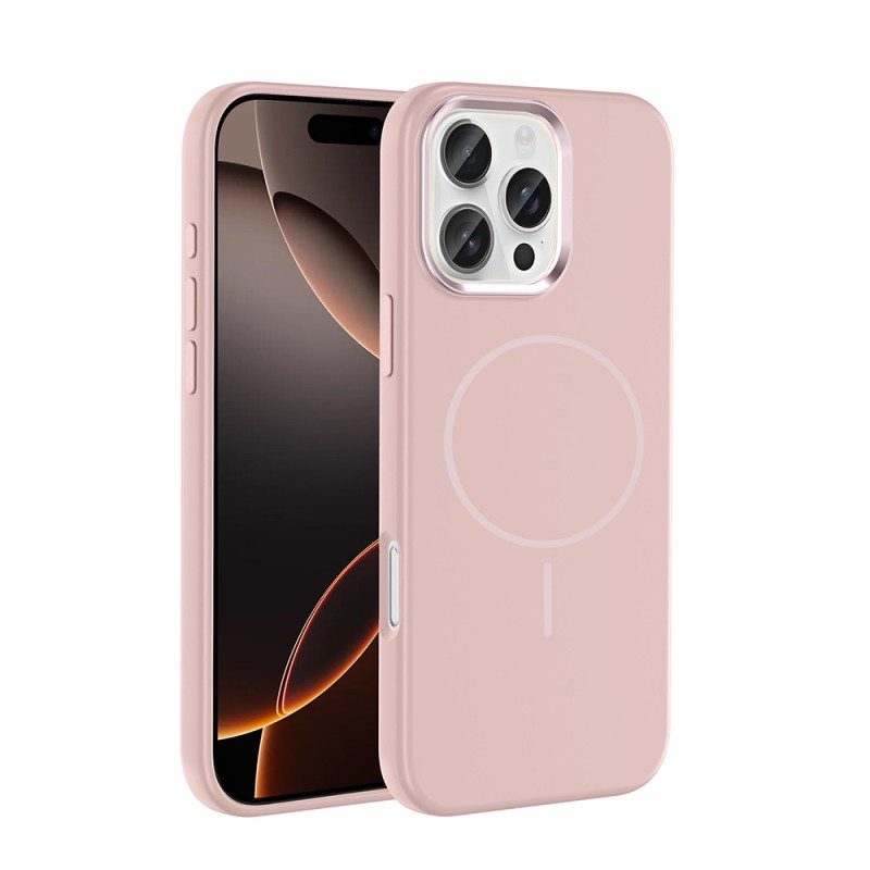 Apple iPhone 16 Pro Max Case with M-Safe Charging Feature, Metal Camera Frame, Zore Edi Silicone Cover - 7
