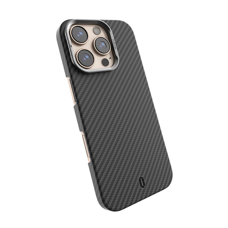 Apple iPhone 16 Pro Max Case Wiwu DCC-206 Magsafe Charging Feature Camera Stand Aramid Fiber Design Cover - 6