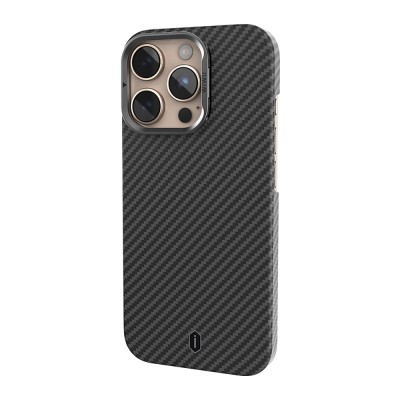 Apple iPhone 16 Pro Max Case Wiwu DCC-206 Magsafe Charging Feature Camera Stand Aramid Fiber Design Cover - 4