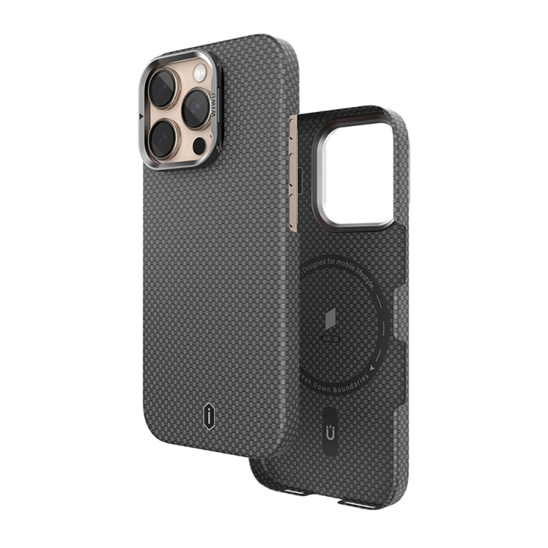 Apple iPhone 16 Pro Max Case Wiwu DCC-208 Magsafe Charging Camera Stand Aramid Fiber Design Cover - 9