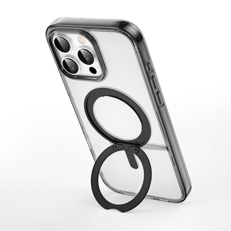 Apple iPhone 16 Pro Max Case Wiwu MCC-201 iShield Ultra Series Magsafe Charging Featured Crystal Hard PC Stand Cover  - 6