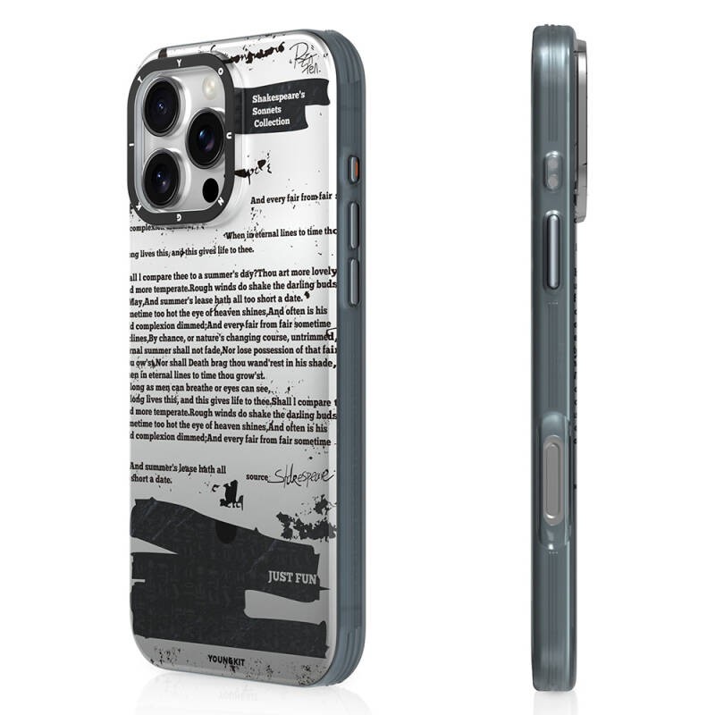 Apple iPhone 16 Pro Max Case YoungKit Magsafe Charging Feature Literary Series Shakespeare Cover with  - 4