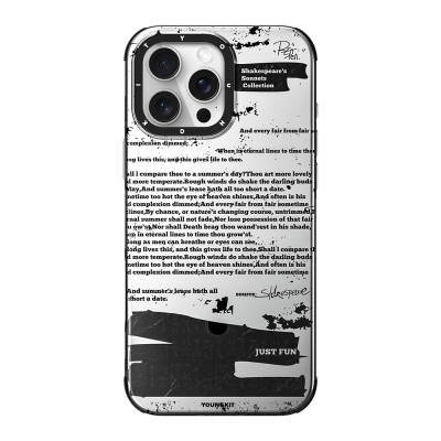 Apple iPhone 16 Pro Max Case YoungKit Magsafe Charging Feature Literary Series Shakespeare Cover with  - 3