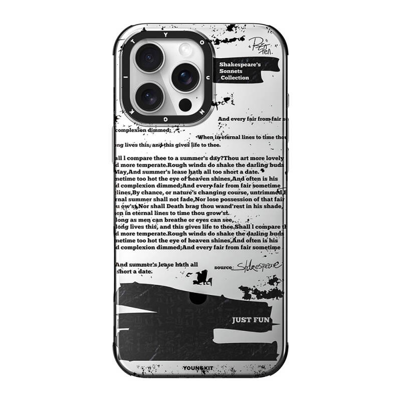 Apple iPhone 16 Pro Max Case YoungKit Magsafe Charging Feature Literary Series Shakespeare Cover with  - 3