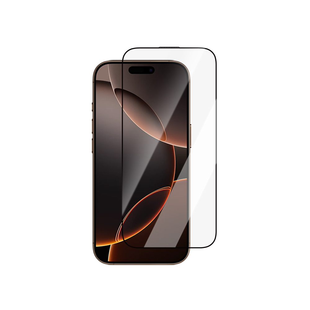 Apple iPhone 16 Pro Max CaseWorld 0.25mm HD 3D Temperli Cam Ekran Koruyucu + Uygulama Aparatlı - Şeffaf