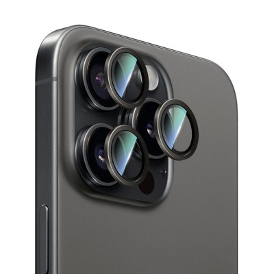 Apple iPhone 16 Pro Max CaseWorld Alloy Series Oleophobic Anti-Reflective Camera Lens Protector - 13